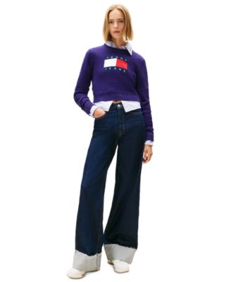 Women's Sparkle Flag Logo Sweater