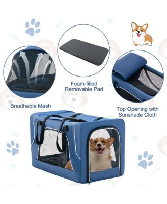 Double Pet Stroller for 2 Dogs or Cats w/ 2 Detachable Carriers Safety Belt