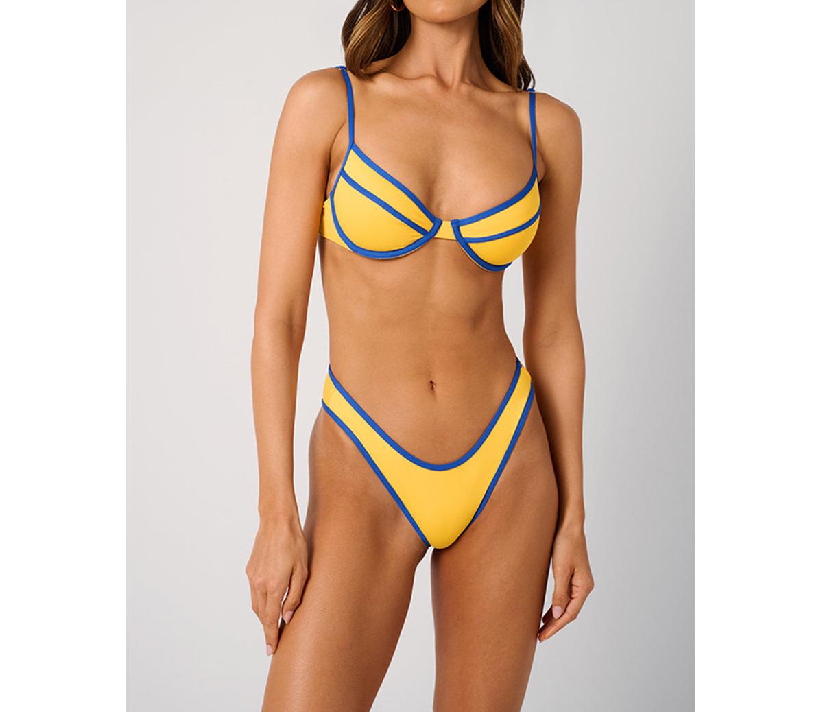 Women's Full Coverage Underwire Bikini Top - Tanger/med blue