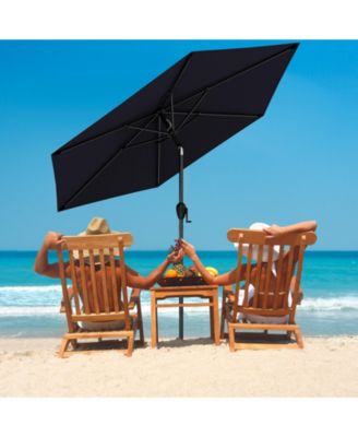 7.5 ft Patio Umbrella Outdoor Heavy Duty Market Umbrella with Push Button Tilt