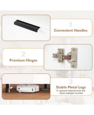 Sideboard Buffet Cabinet Kitchen Storage Cabinet with 5-Position Adjustable Shelves