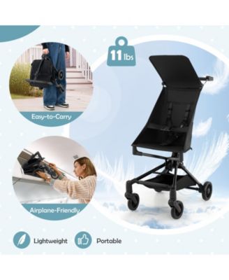 Toddler Lightweight Stroller Compact & Airplane-Friendly Travel Stroller w/ Canopy