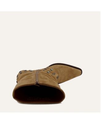 Arianna Old Gold  Leather Cowgirl Boots - Stylish Western Footwear & Comfort By Buck & Brana