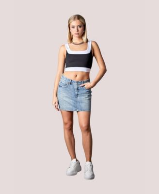 Women's On The Edge Denim Mini Skirt