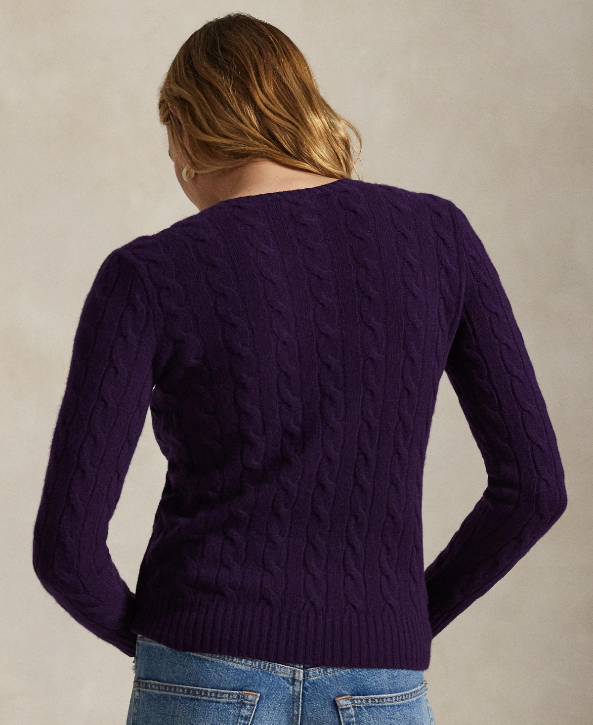 Polo Ralph Lauren Women's Cable Wool-cashmere Crewneck Sweater