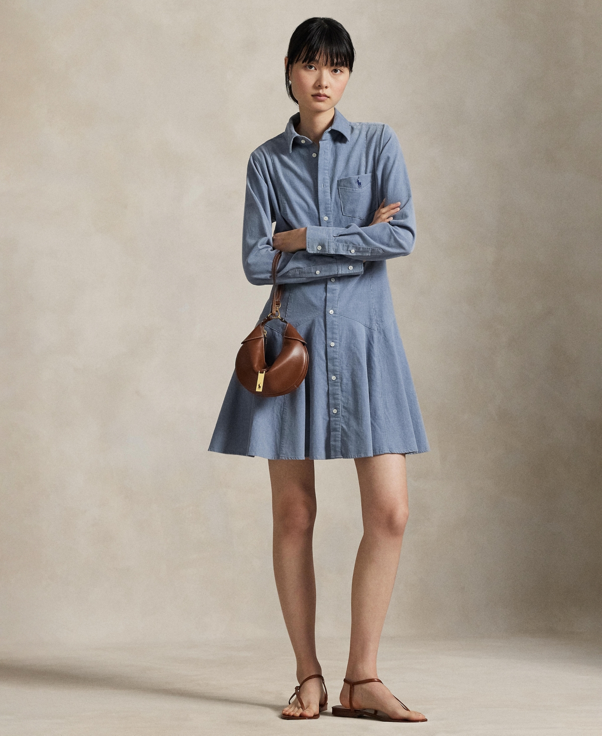 Polo Ralph Lauren Women's Cotton Corduroy A-line Shirtdress In Blue