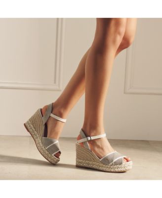 Women's Empuria Canvas Espadrille Sandal Wedges Ankle Strap