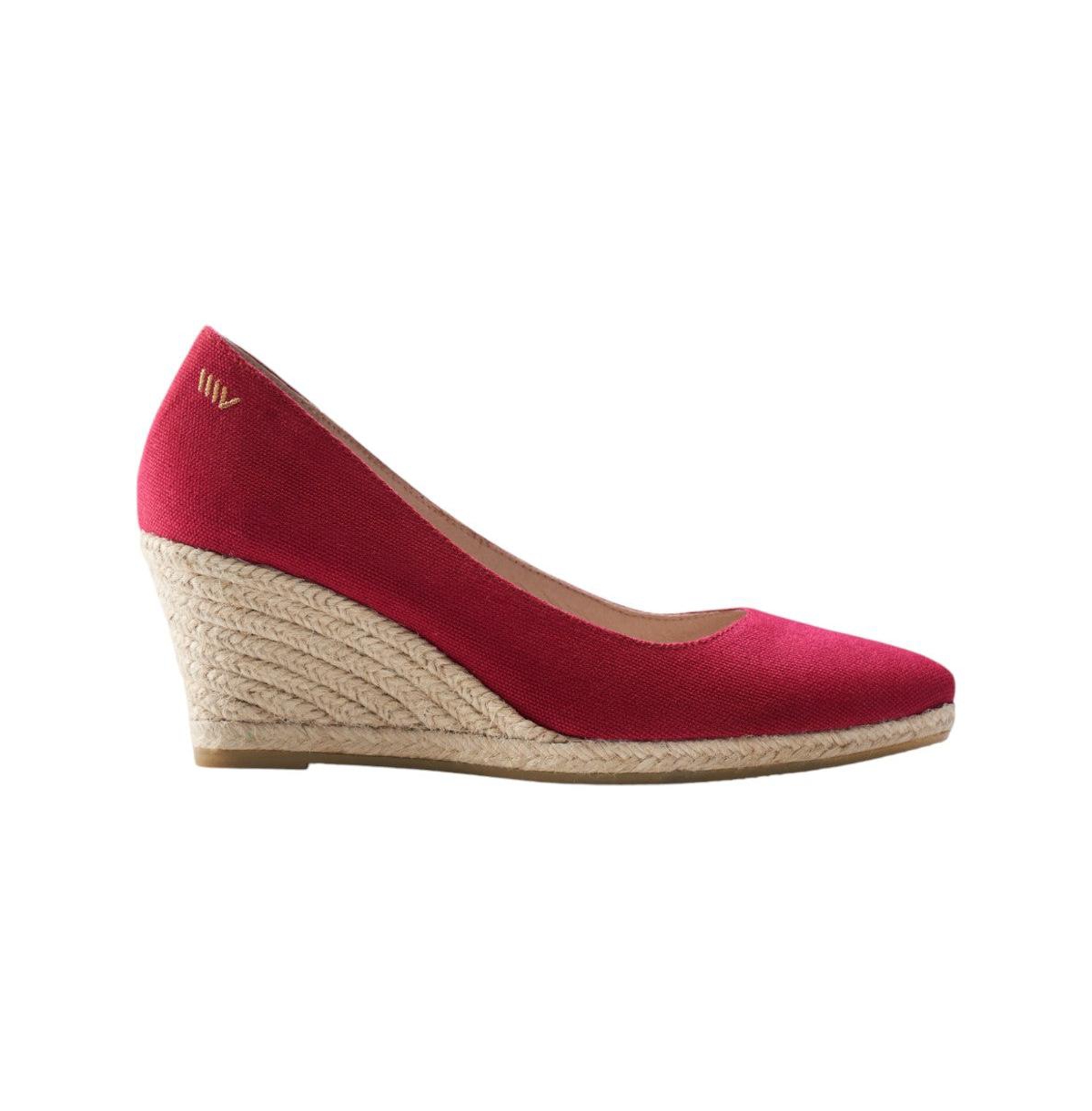 Roses Limited Edition Canvas V Cut Espadrille Wedges - Gold
