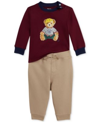 Polo Ralph Lauren - Baby Boys Long-Sleeve Tee & Fleece Jogger Set