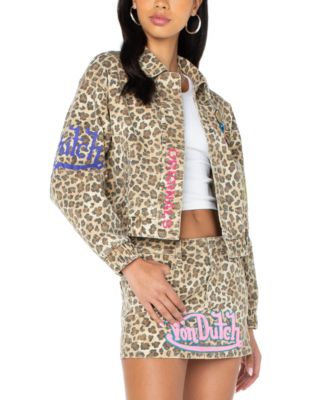 Women's Leopard Graphic Patch Jacket