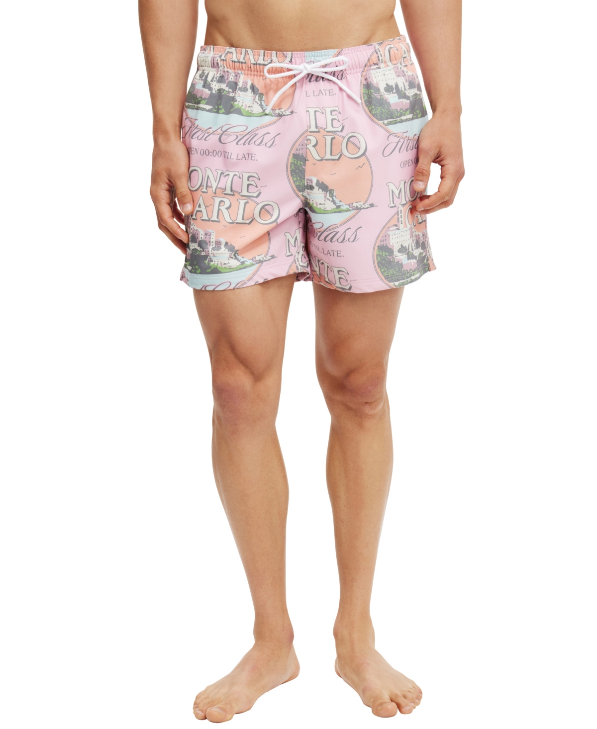 Men's Stretch Swim Shorts - Pink Monte Carlo
