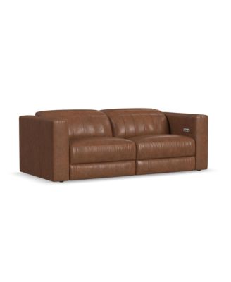 Austin 85" Chestnut Leather Power Reclining Sofa