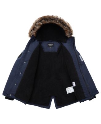 Boys Parka Jacket with Lined Hood