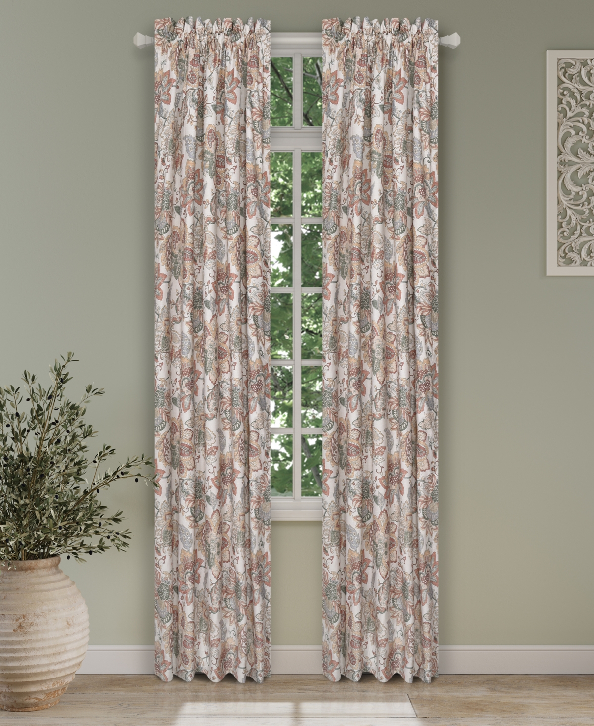 Janessa Window Panel Pair, 41" x 84" - Spice