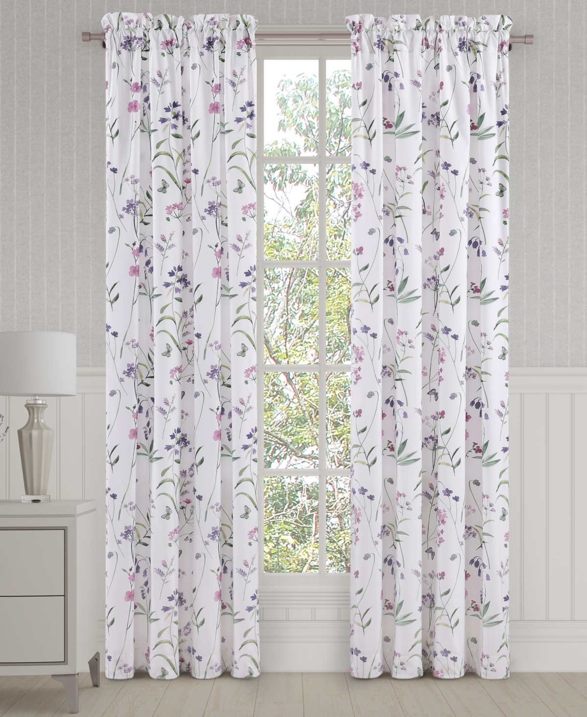 Nola Window Panel Pair, 41" x 84" - Lilac
