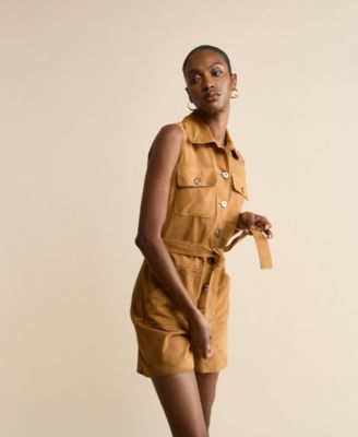 Women's Suede Romper, Created for Macy's
