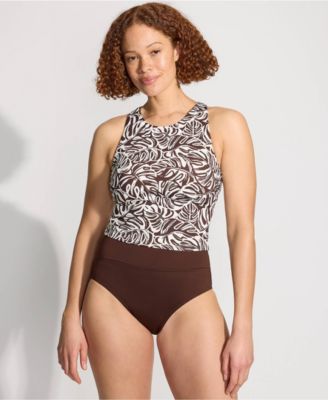 Women's High Neck Racerback Midkini Top