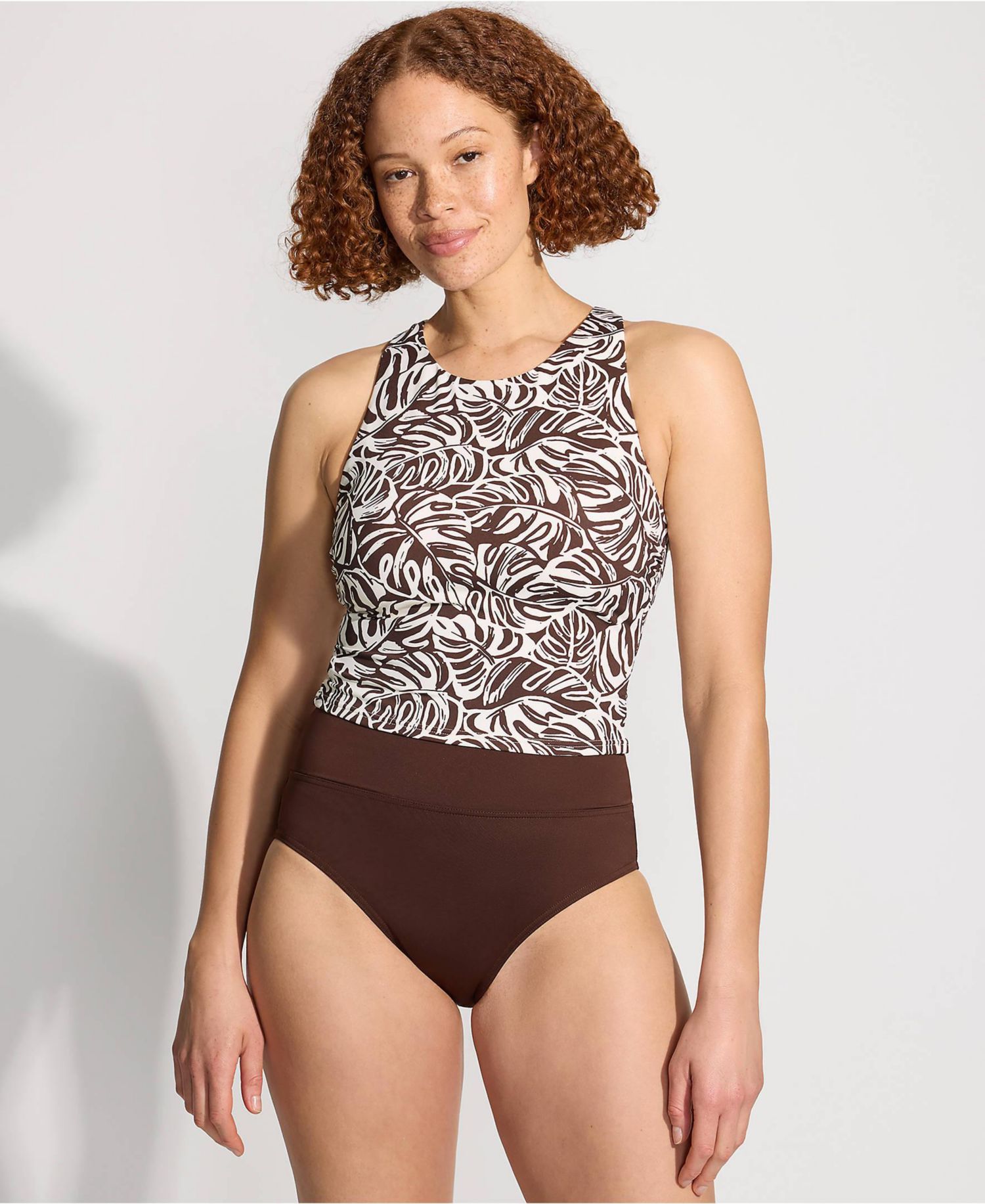 Women's High Neck Racerback Midkini Top