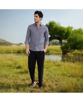 Men's Aegean Blue Grainy Shirt