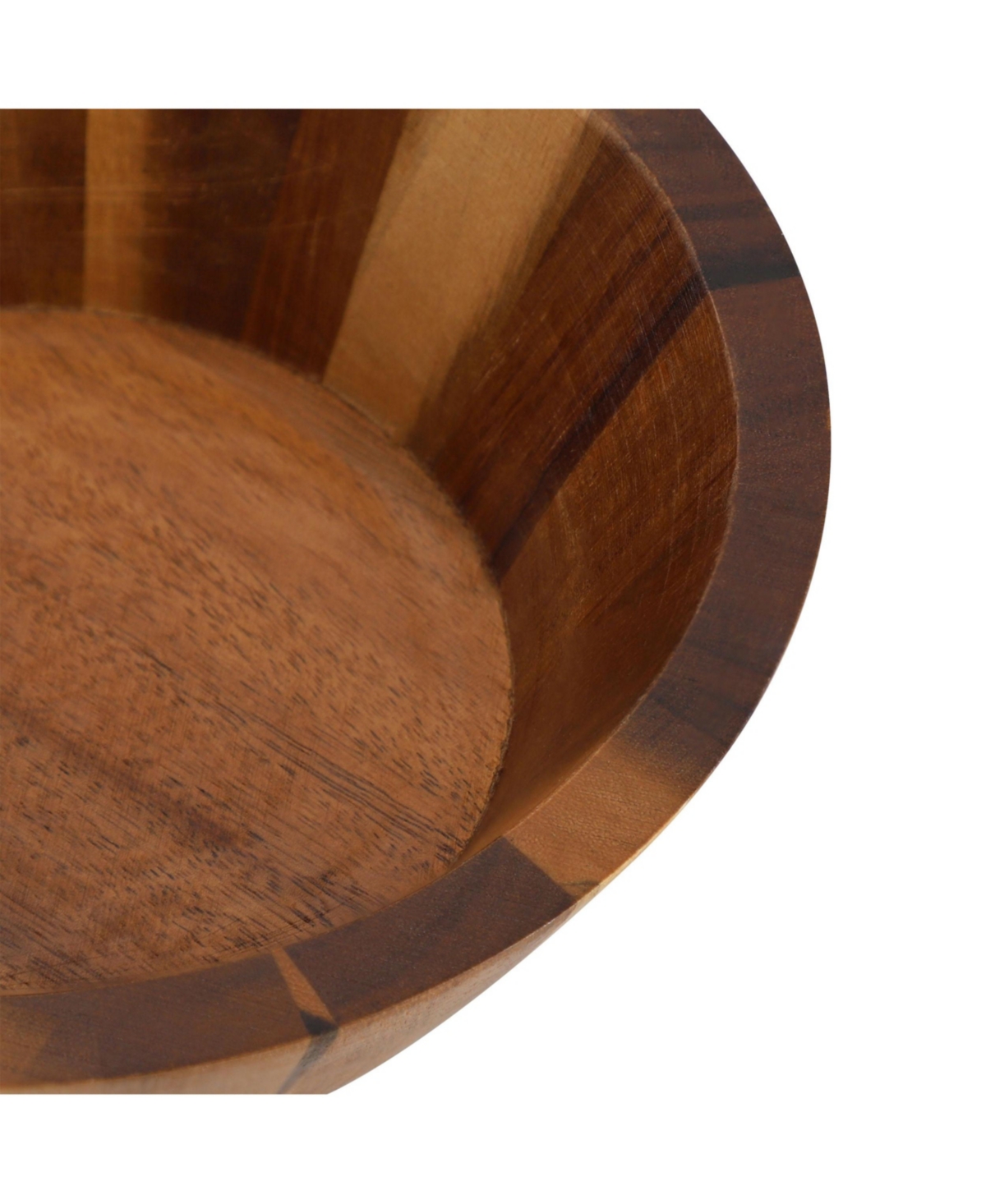 MegaChef 4 Piece 6.75 Inch Acacia Wood Salad Bowl Set