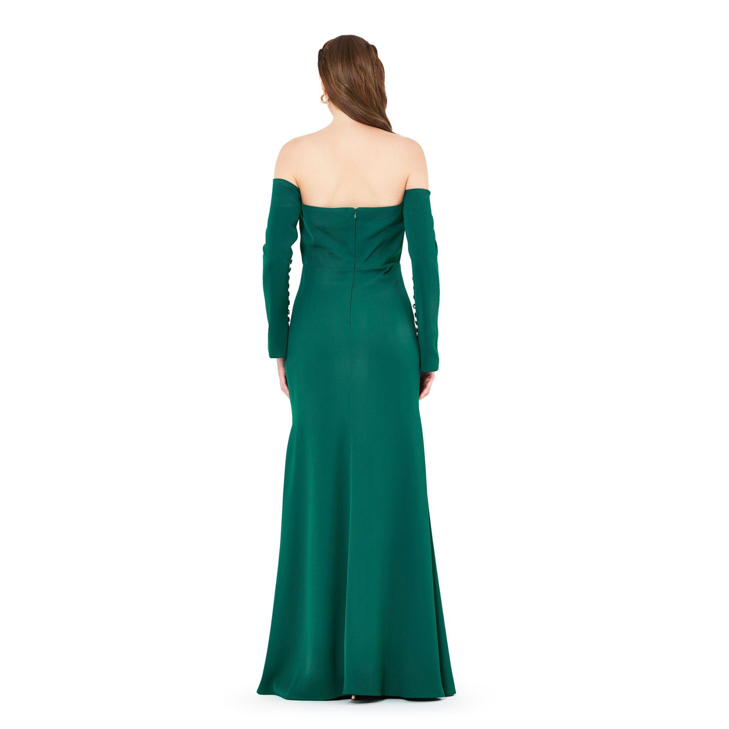 Women's Off-The-Shoulder Pleat Drape Gown