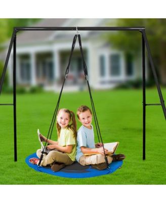 Toddler Oxford Fabric Tree Saucer Swing Outdoor Hanging Swing for Backyard and Garden