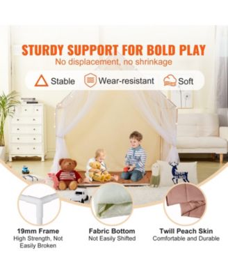 Play Tent Yurt Style with Mat Tent Lamp and Windows for Kids Ages 1 to 5