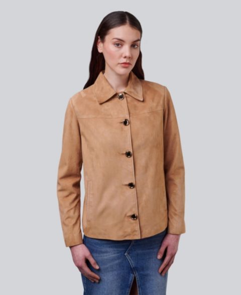 Женские куртки Furniq UK Suede Shirt Jacket