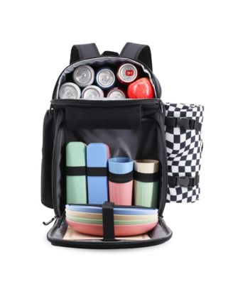 Picnic Backpack with Insulated Compartments & Picnic Mat