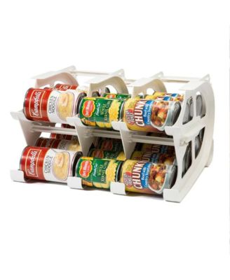 Countertop Mini Can Tracker Holds 10-24 Oz Cans, USA Made, White (2 Pack)