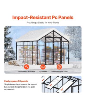 Polycarbonate Greenhouse Outdoor Walk-in Greenhouse for Garden