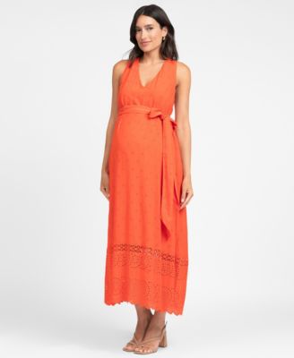 orange maternity bridesmaid dress Tracey