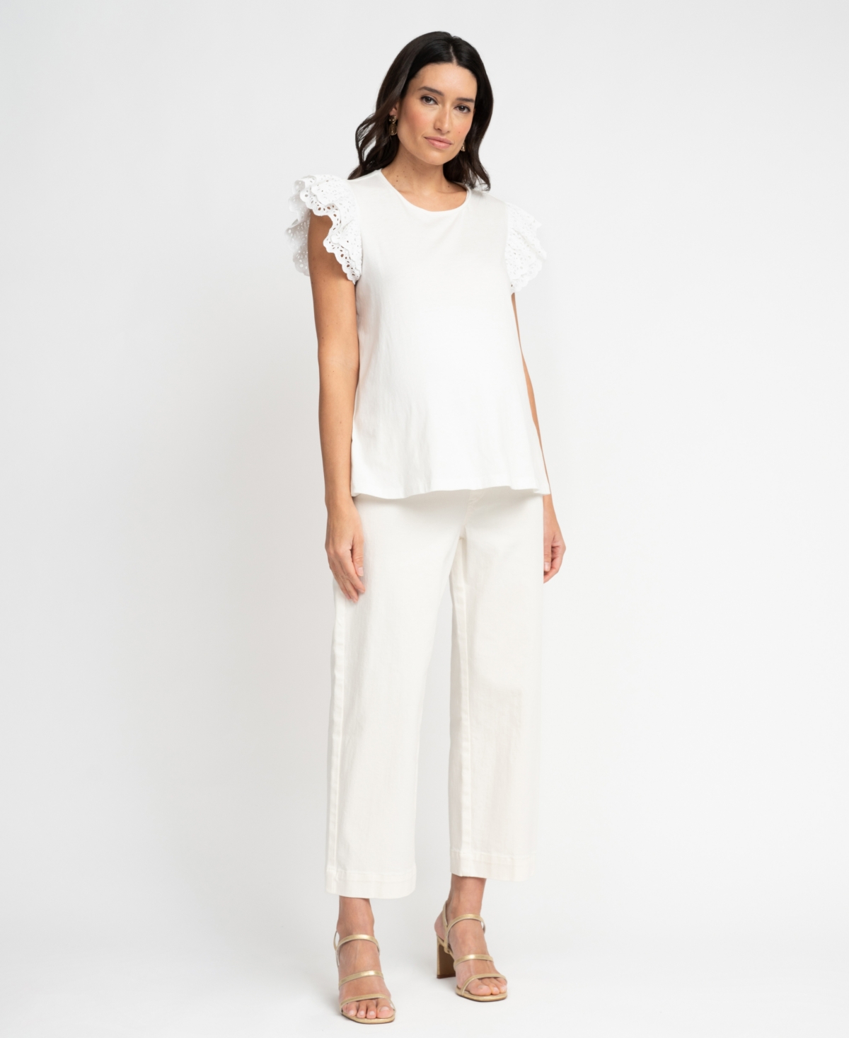 Seraphine Women's Maternity Flutter Sleeve Top