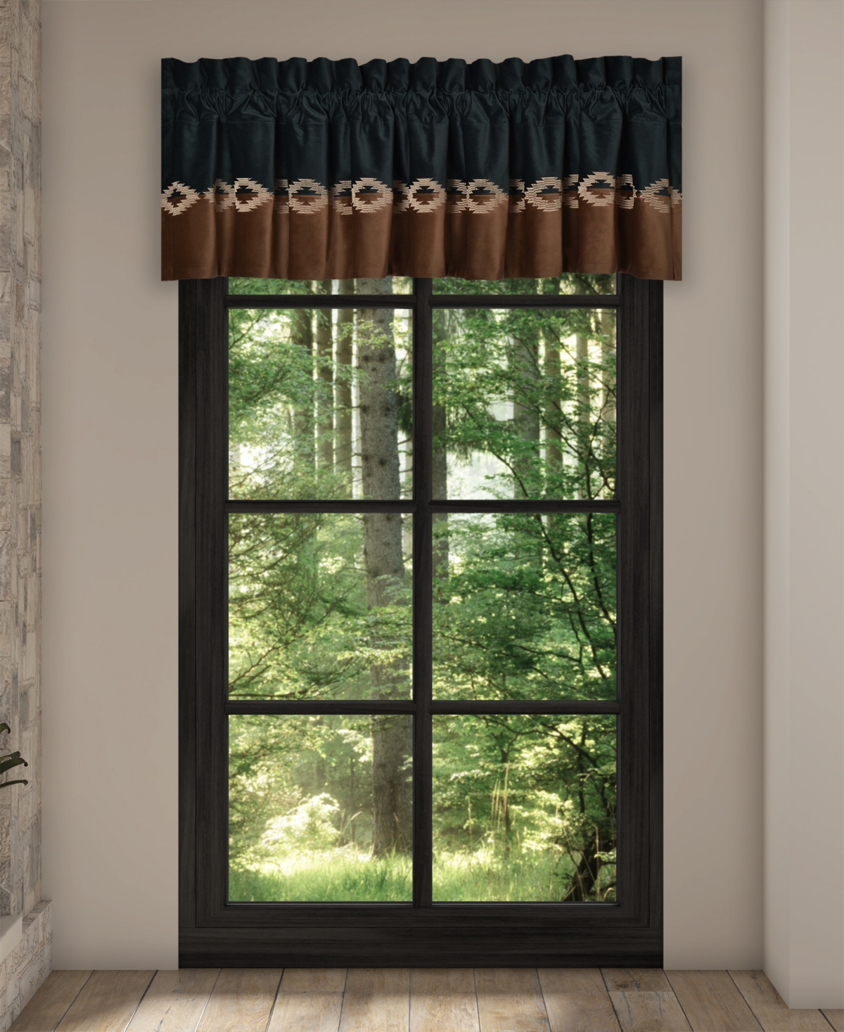 Baja Window Straight Valance, 18" x 88" - Teal