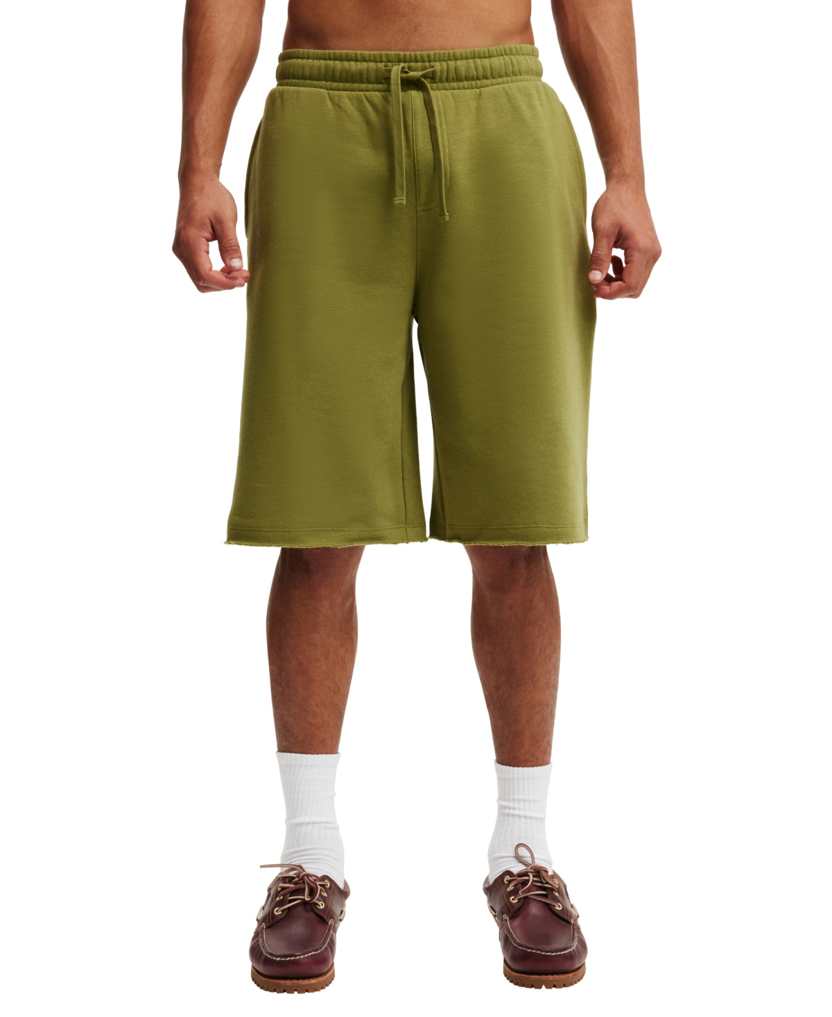 Men's Super Baggy Fleece Shorts - Grass green