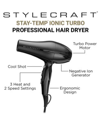Stay-Temp Ionic Hair Dryer