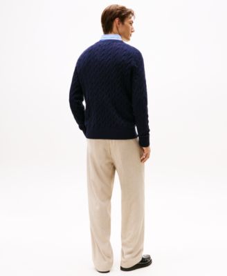 Men's Classic Cable Crewneck Sweater