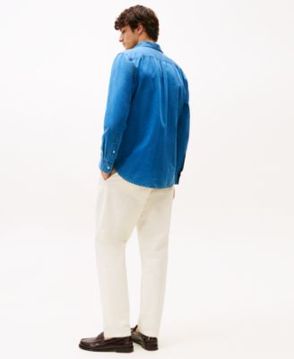 Men's Regular-Fit Cotton Chambray Shirt
