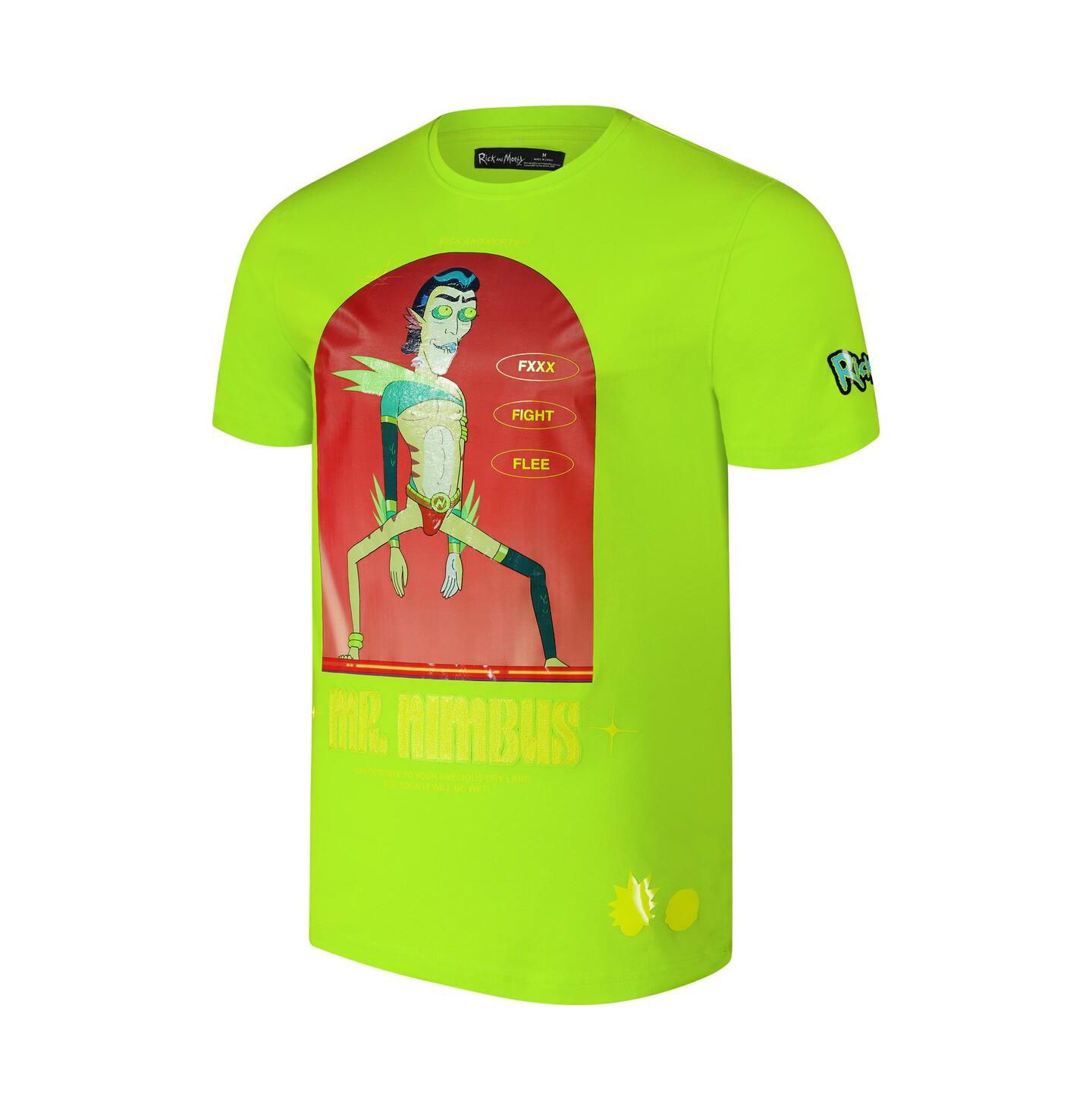 Мужская футболка Freeze Max Neon Green Rick and Morty Mr. Nimbus — фото 3