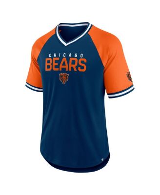 Men's Navy/Orange Chicago Bears Hashmark Raglan&nbsp;T-Shirt