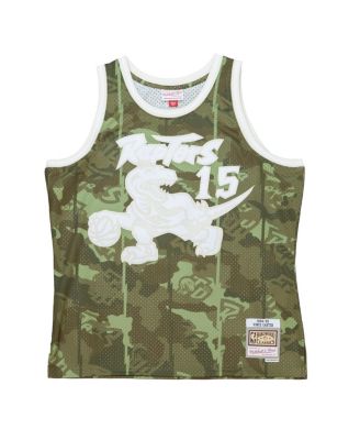Men's Vince Carter Camo Toronto Raptors Hardwood Classics 1998/99 Ghost Green Swingman Jersey