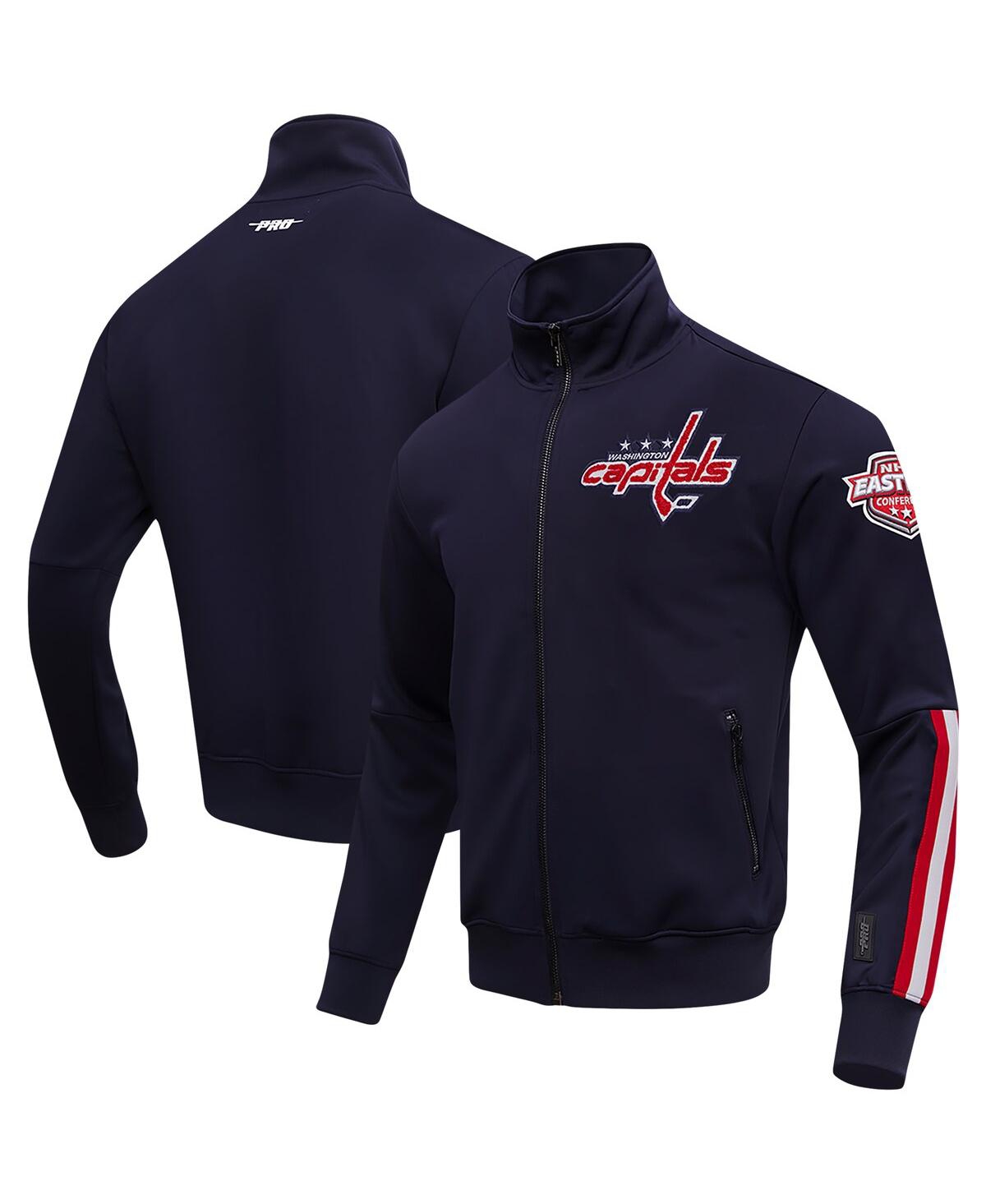 Men's Navy Washington Capitals Classic Chenille Full-Zip Track Jacket - Navy