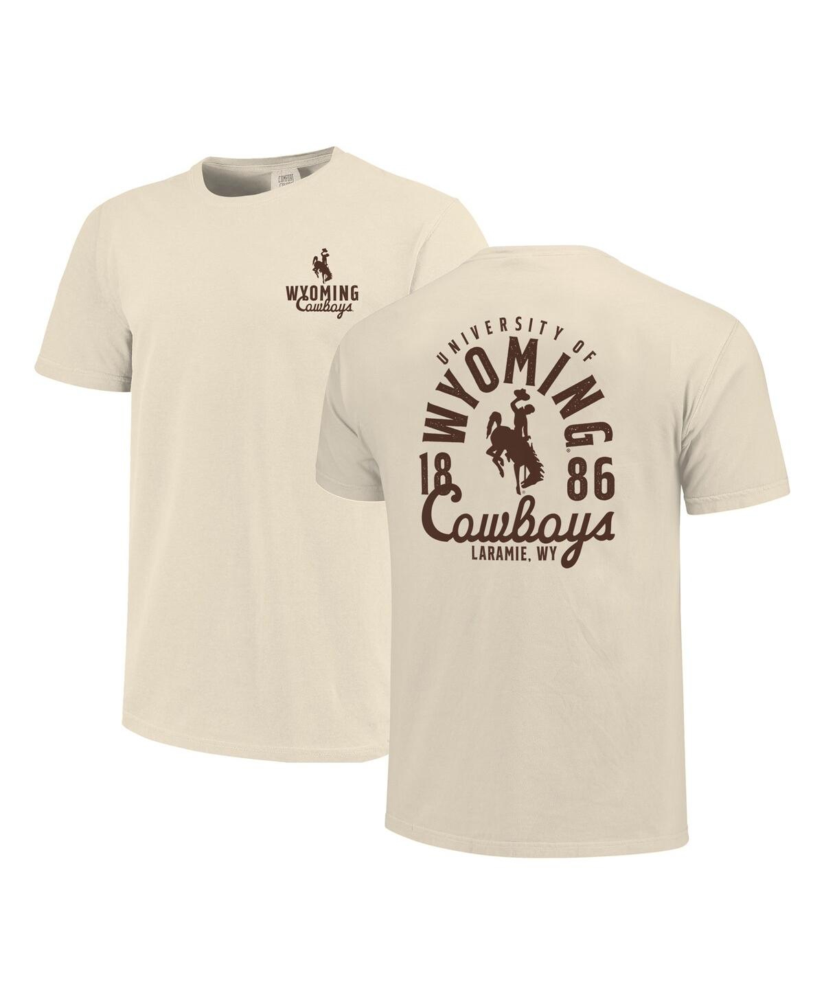 Men's Cream Wyoming Cowboys Comfort Colors Mascot Overlay T-Shirt - Cream