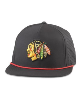American Needle - Men's Black Chicago Blackhawks Buxton Pro Tech Adjustable Hat