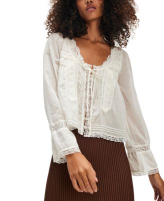 Free People - Women's Embroidered Lace Shirt