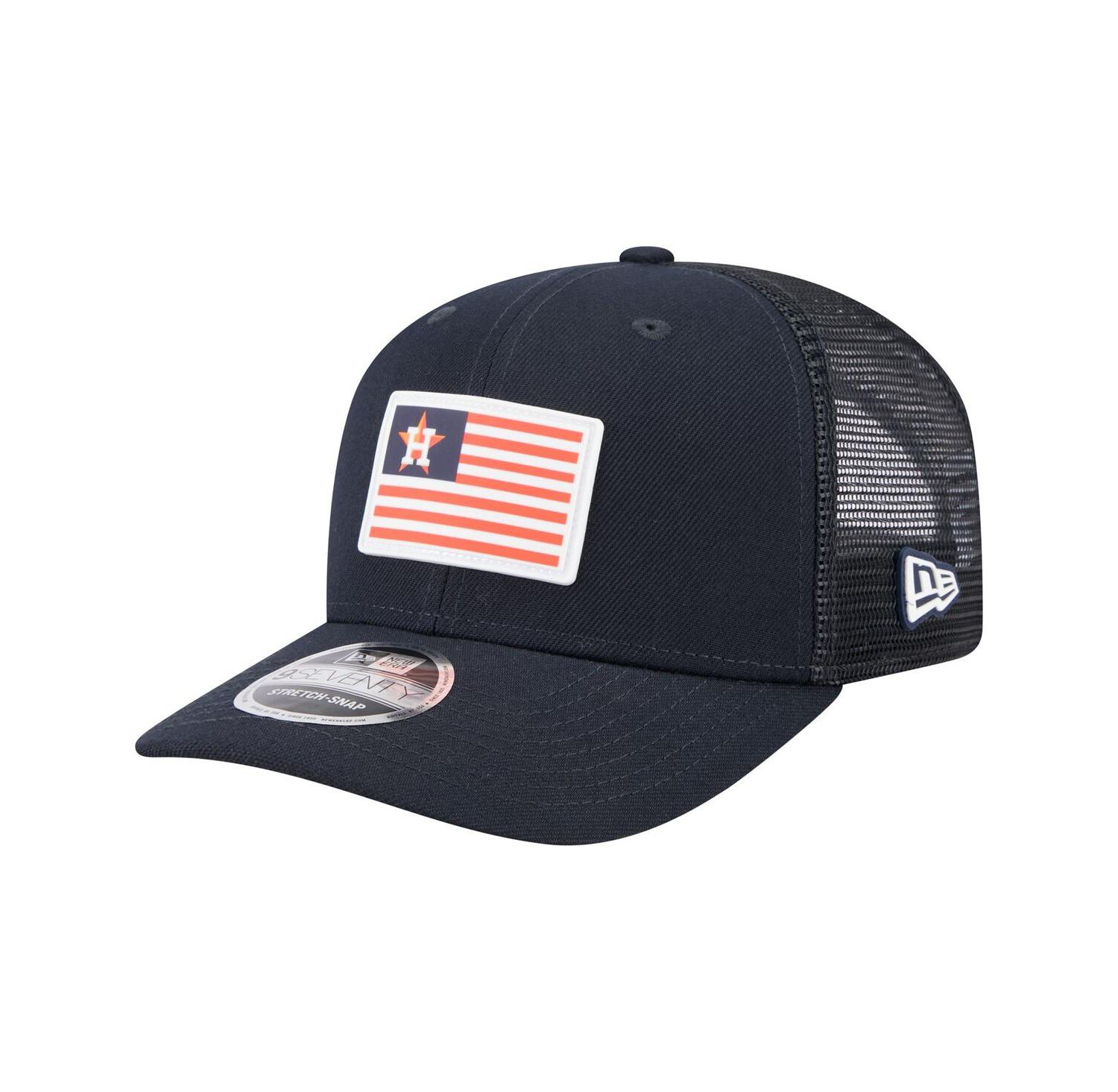 Men's Navy Houston Astros Flag 9SEVENTY Stretch-Snap Hat