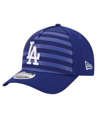 New Era - Men's Royal Los Angeles Dodgers American Flag 9FORTY M-Crown A-Frame Adjustable Hat