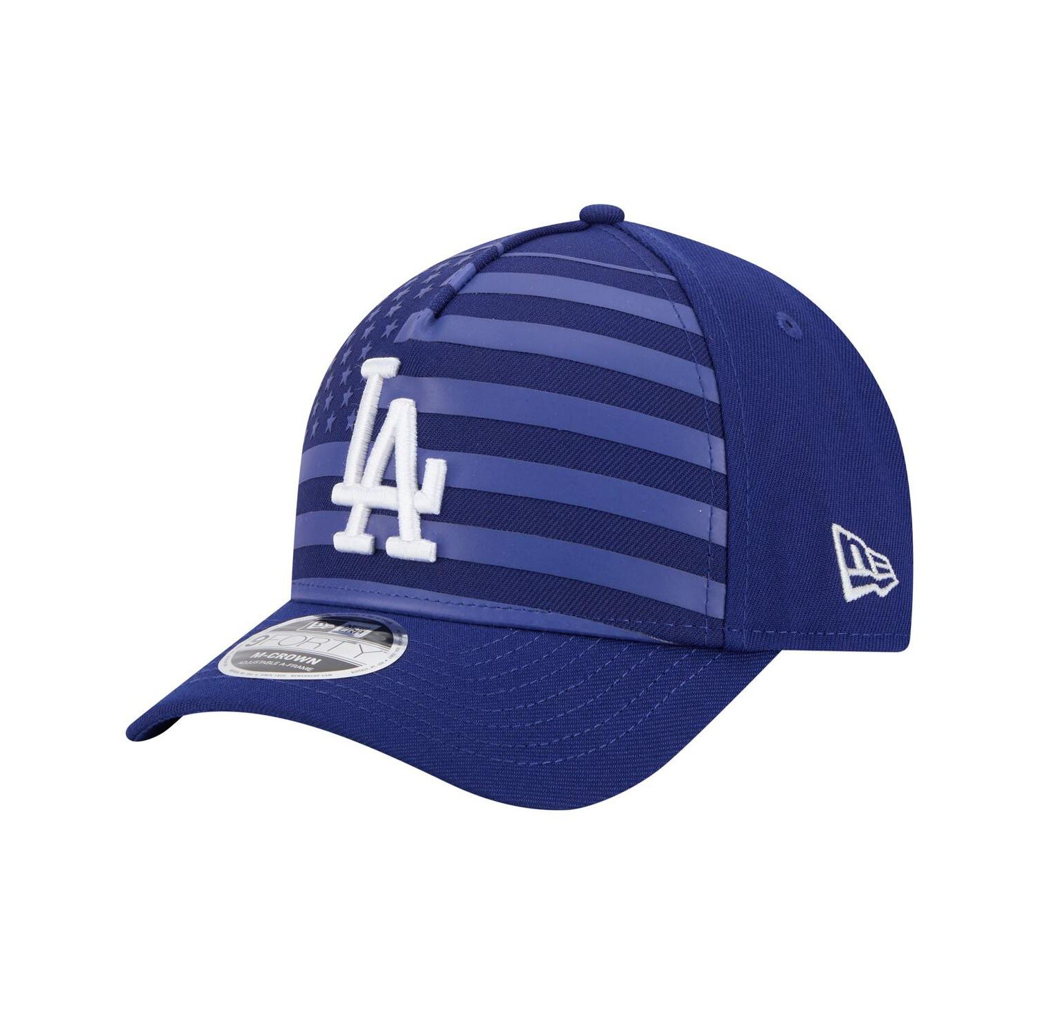 Men's Royal Los Angeles Dodgers American Flag 9FORTY M-Crown A-Frame Adjustable Hat