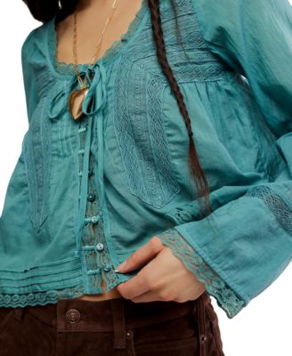 Women's Embroidered Lace Shirt