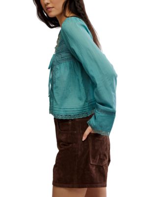 Women's Embroidered Lace Shirt